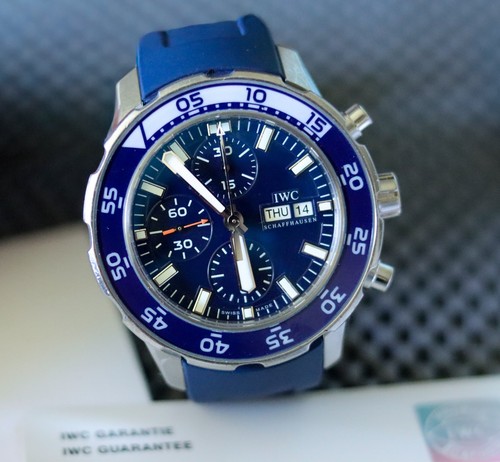 Iwc aquatimer cronografo blu - aquatimer,