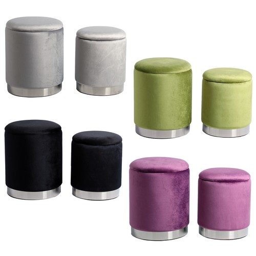Set coppia pouf contenitore - pouf,