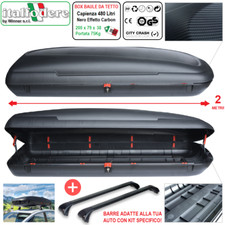 BAULE DA TETTO 480L+BARRE! Box Auto Portatutto Portabagagli Portapacchi Portasci