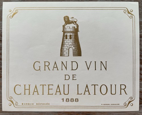 étiquette château latour - château,