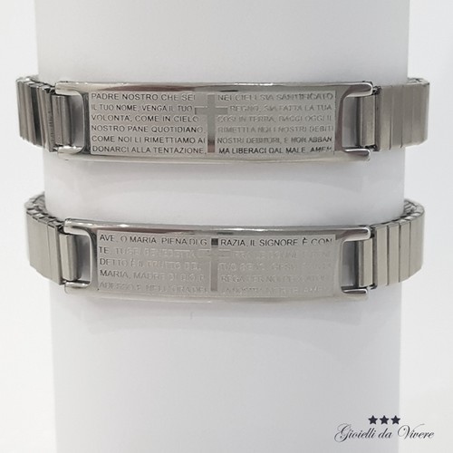 Padre nostro bracciale acciaio - padre,