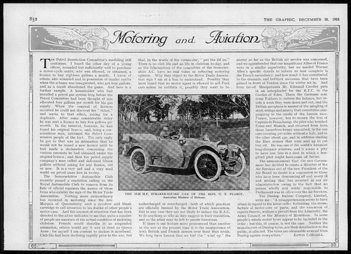 Stampa antica 1916 motor car - -,