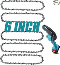 Catena per Motosega 6 Pollici, 5 Pezzi Catene di Ricambio per Tutti i 6 Pollici Senza Fili Elect