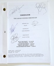 Terminator Sarah Connor CAST sceneggiatura episodio pilota firmata a mano '07 JSA COA Headey