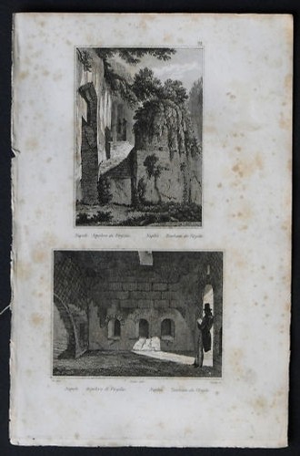 1836 napoli sepolcro tomba di - -tomba,