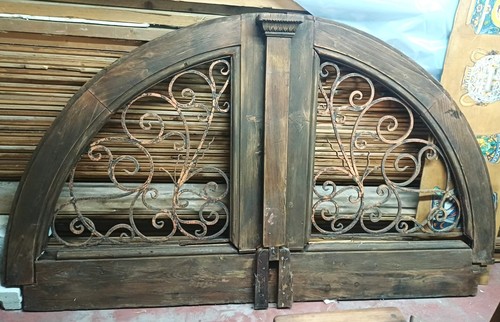 Arco sopraluce porta legno - porta, in