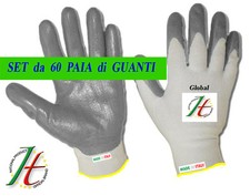 GUANTI DA LAVORO SPALMATI IN  NITRILE COTONE 60 PAIA  MISURA 10