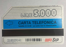 Scheda telefonica SIP  5mila - "compagna di tutti i giorni" 31.12.95 - L5.000