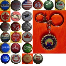 Constellation Cancer Crab icon Coke Sprite Pepsi & more Soda beer cap Keychain