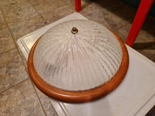 Plafoniera vetro Murano per soffitto con lampada - vetro cristallato lattignoso