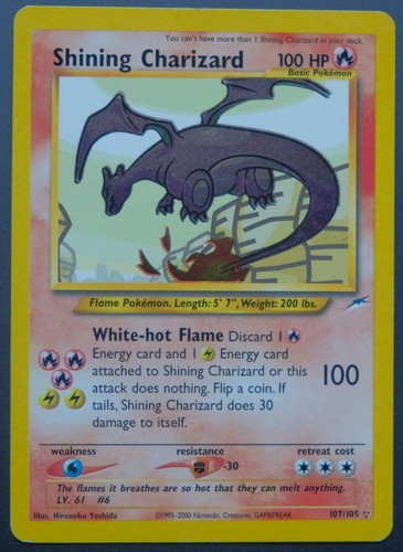Shining charizard 107 105 neo - shining, 107/105