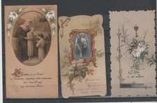 TRE SANTINI D'EPOCA  ORIGINALI DEI  PRIMI '900 CARTA TIPO PERGAMENA -  MF129933