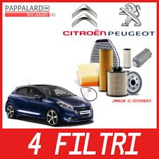 KIT TAGLIANDO 4 FILTRI ORIGINALI PEUGEOT 208 1.4 HDI 68CV 50KW DAL 03/2012