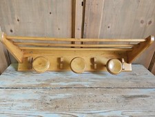 Attaccapanni Appendiabiti 3 + 3 Posti Mensola Legno Massello 