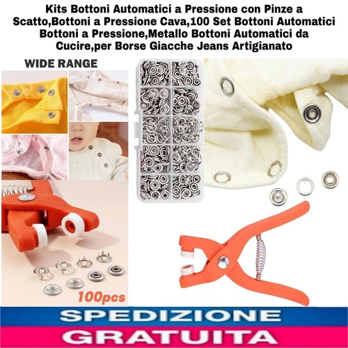 Kits 100pz bottoni automatici - bottoni,