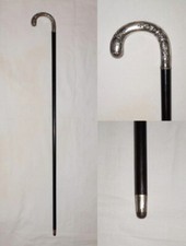 ANTICO BASTONE DA PASSEGGIO DA COLLEZIONE EPOCA  LIBERTY IMPUGNATURA ARGENTO 800