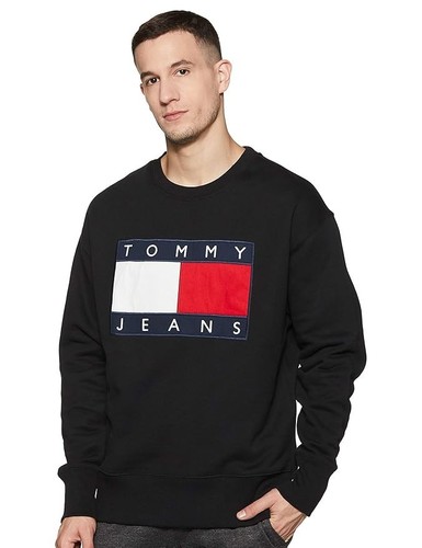 Felpa nera tommy - tommy, da