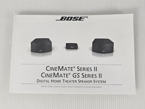 Bose cinemate manuale - manuale,, serie