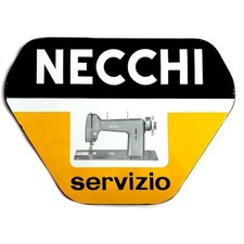 1960ca * Insegna in Metallo Smaltata "NECCHI Servizio - Smalterie Lombarde" Ital