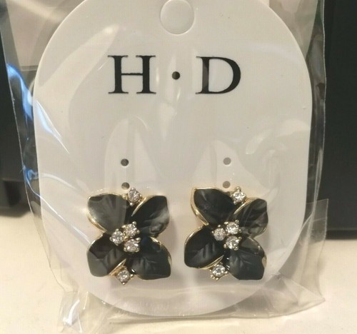 Orecchini fiore strass - ,
