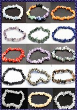 Bracciale elastico pietre dure braccialetto donna uomo tormalina quarzo ametista