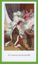 Santino Holy Card Image Pieuse  Heiligenbild S.Ludovico Re (Luigi lX)