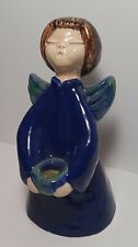 Vecchio Angelo THUN Blu Fuori Produzione cm 19 Raro anni '70 Celeste A