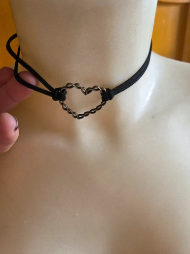 Choker girocollo con cuore - choker,