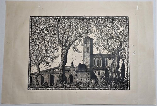 Stampa incisione bruno - incisione, da