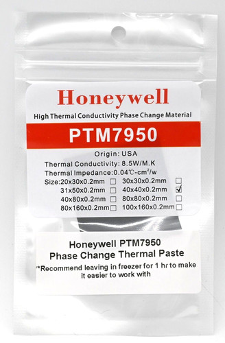 Honeywell ptm7950 40x40x0 2mm - honeywell,