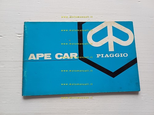 Piaggio ape car manuale - car, uso