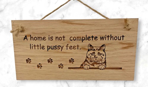 Insegna casa gatto incisione - insegna,