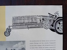 TRAKTOR RECHEN RASTRELLO TRATTORI pubblicitario originale dell'epoca 1958