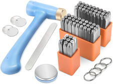 Timbri in Metallo Con Lettere E Numeri 63PCS, 3Mm Punzone per Metallo, Punzoni p