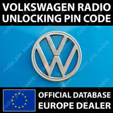 VW VOLKSWAGEN RADIO PIN CODE RCD 215 300 310 500 510 RNS 300 310 315 510 NAVI