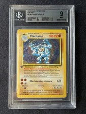 Machamp 8/102 BGS 9 Set Base Prima Edizione Pokemon 