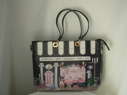 Borsa shopper nero sintetico - borsa,