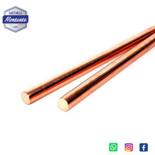 Barra Tonda Piena in Rame Elettrolitico Da 3 a 70 mm in Diverse Lunghezze 