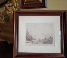 GINO ROMITI MARINA TOSCANA DISEGNO A PENNA SU CARTA FIRMATO, Giovanni Fattori 