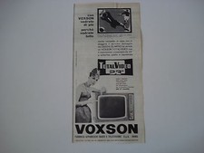advertising Pubblicità 1960 TELEVISORE VOXSON TOTAL VIDEO 23''