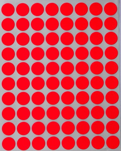 Adesivi punto rosso neon - , in