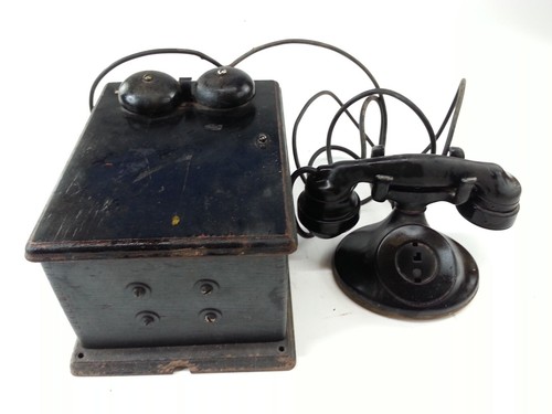 Antico set telefono elettrico - set,