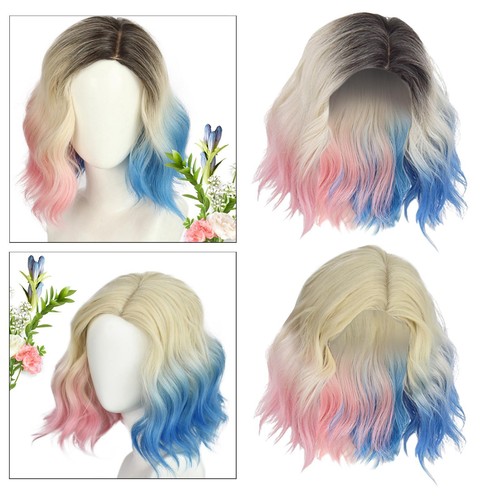 Parrucca rosa blu - rosa, capelli