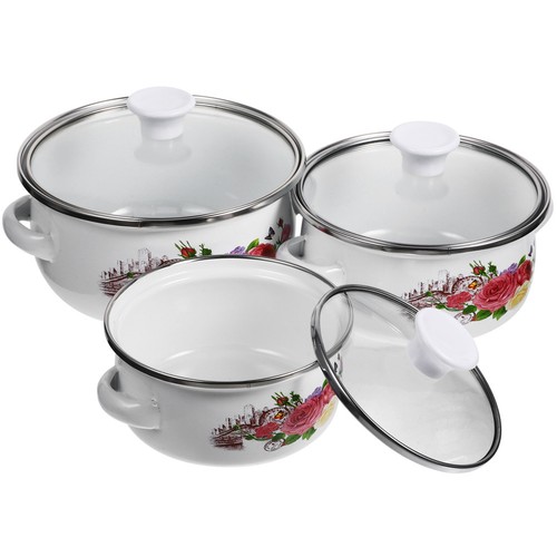 Set pentole piccole smaltate - , 3