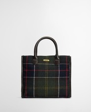 Barbour Borsa Tote Barrhill Tartan Misto Lana Tracolla Donna Originale
