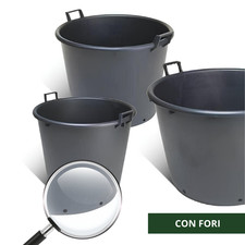 Mastello in plastica nero con