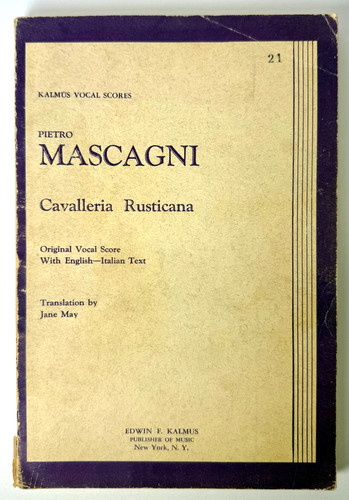 Cavalleria rusticana pietro - rusticana,,