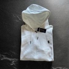 Ralph Lauren Felpa Bianca con Zip Taglia M • Originale • Ottime Condizioni