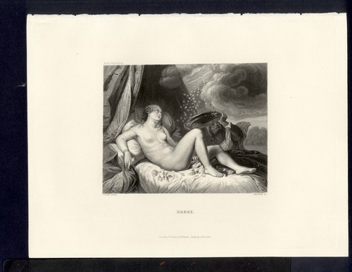 Danae tiziano incisione - di,