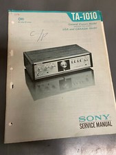 Sony TA-1010 Manuale di